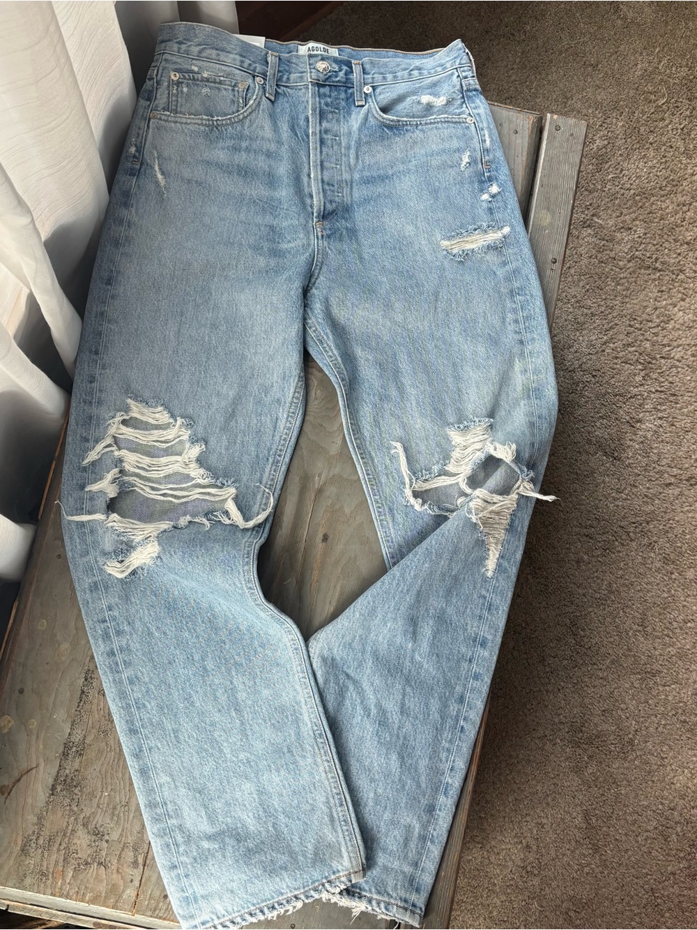 NWT Agolde Fall Out 90’s mid rise loose fit jeans | size 27